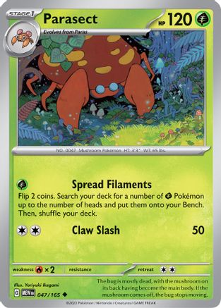 Parasect 047/165 - SV Scarlet & Violet 151 Reverse Holofoil