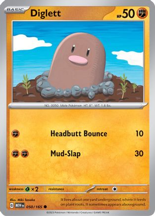 Diglett 050/165 - SV Scarlet & Violet 151