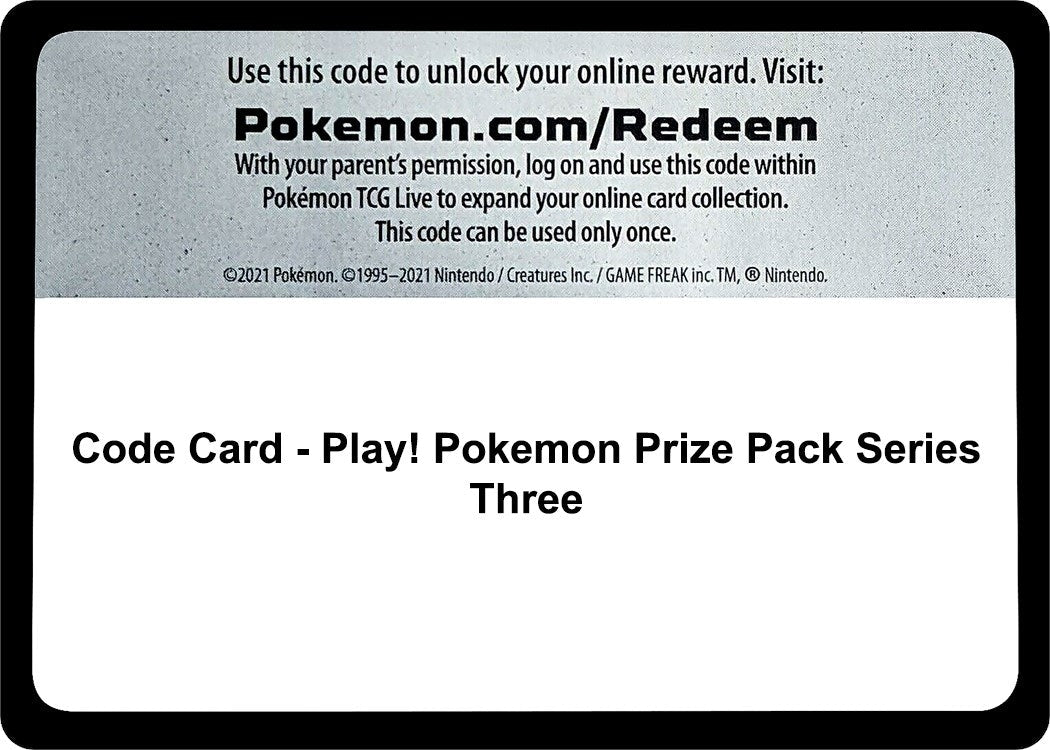 Code Card - Play! Pokemon Prize Pack Series Three (Prize Pack Series Cards)