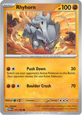 Rhyhorn 111/165 - SV Scarlet & Violet 151 Reverse Holofoil