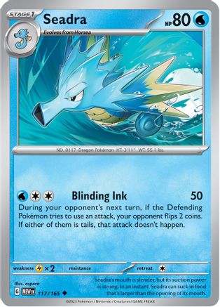 Seadra 117/165 - SV Scarlet & Violet 151 Reverse Holofoil