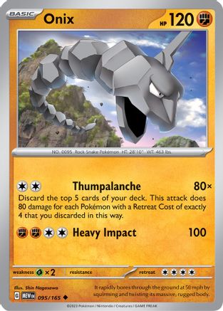 Onix 095/165 - SV Scarlet & Violet 151 Reverse Holofoil