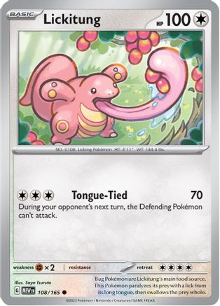 Lickitung 108/165 - SV Scarlet & Violet 151 Reverse Holofoil