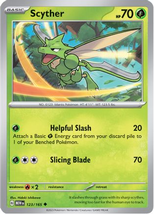 Scyther 123/165 - SV Scarlet & Violet 151 Reverse Holofoil