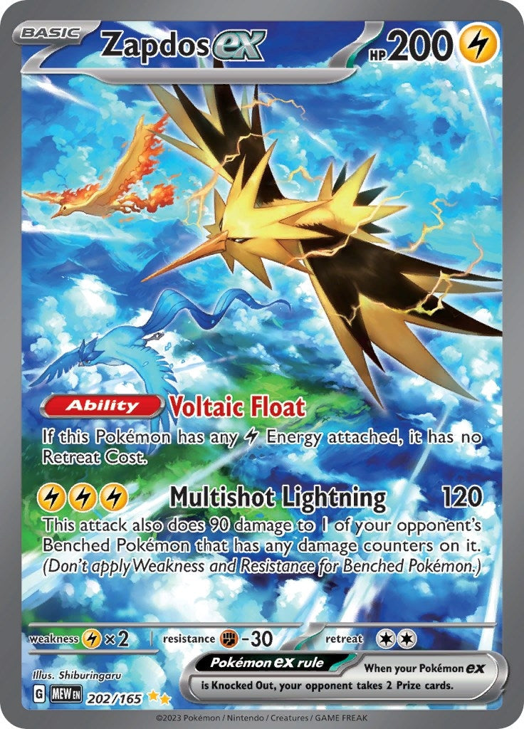 Zapdos ex (202/165) (SV: Scarlet & Violet 151)