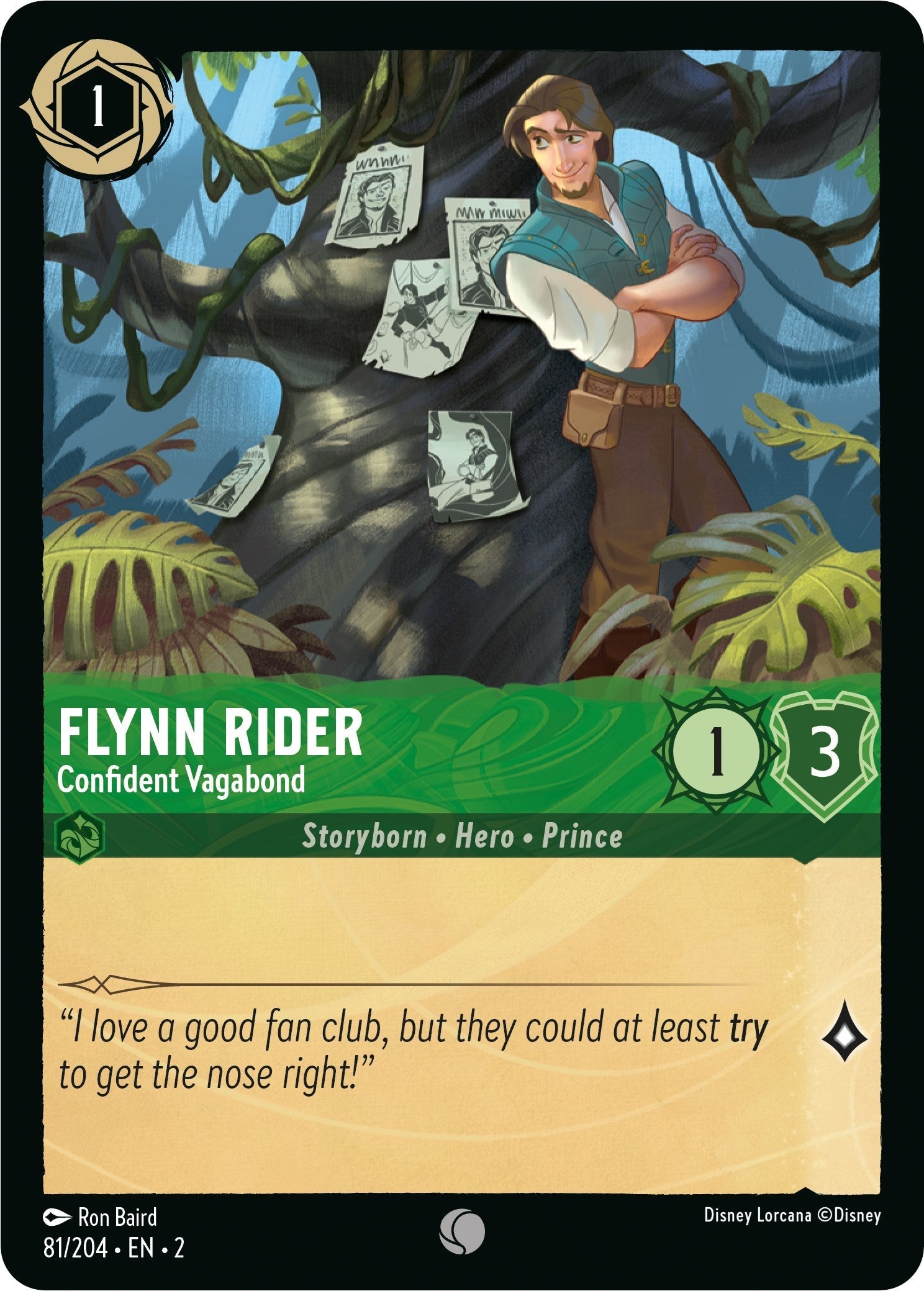 Flynn Rider - Confident Vagabond (81/204) - Rise of the Floodborn Cold Foil