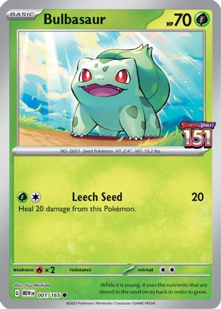 Bulbasaur (Best Buy Exclusive) 001/165 - Miscellaneous Cards & Products Reverse Holofoil