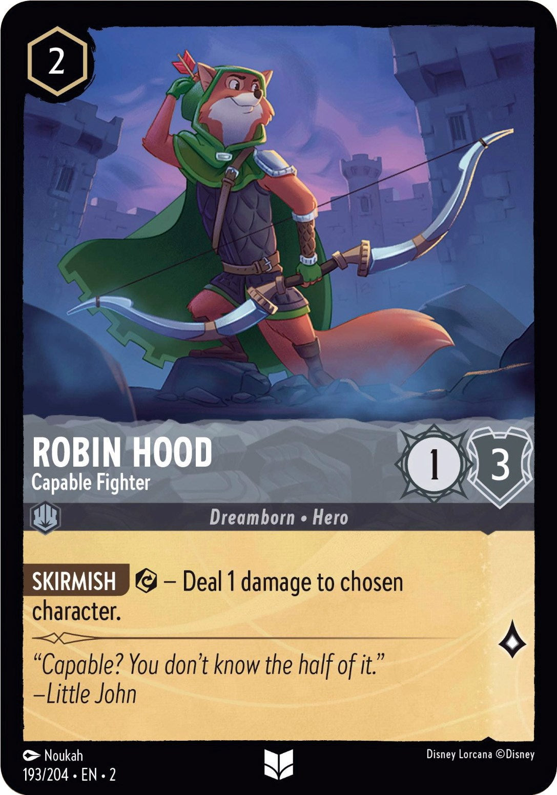 Robin Hood - Capable Fighter (193/204) - Rise of the Floodborn Cold Foil