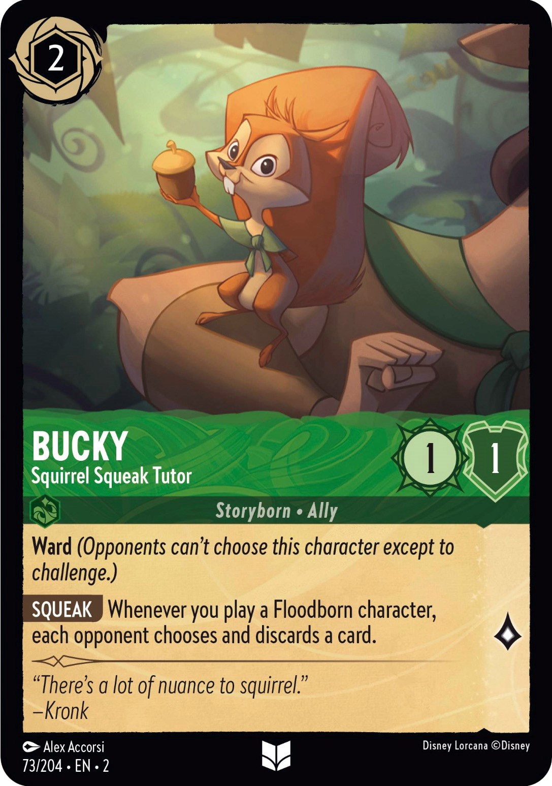Bucky - Squirrel Squeak Tutor (73/204) - Rise of the Floodborn Cold Foil