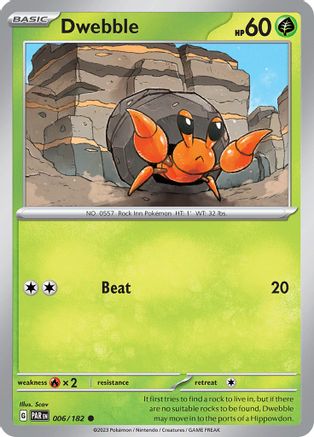 Dwebble 006/182 - SV04 Paradox Rift Reverse Holofoil