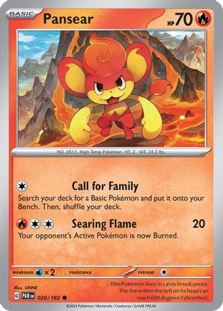Pansear 020/182 - SV04 Paradox Rift Reverse Holofoil