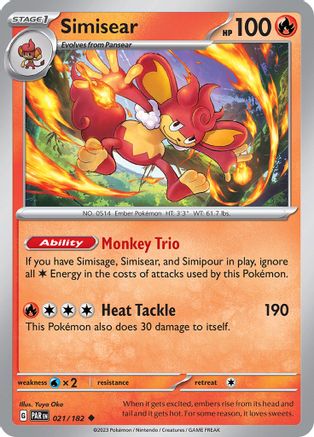 Simisear 021/182 - SV04 Paradox Rift Reverse Holofoil