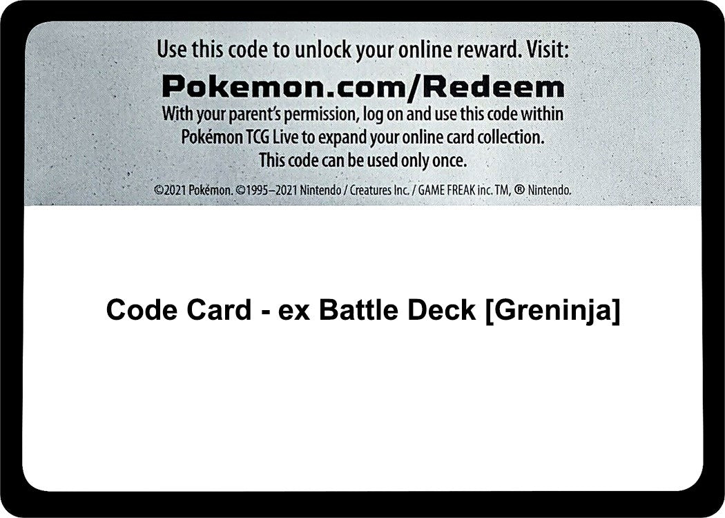 Code Card - ex Battle Deck [Greninja] (Miscellaneous Cards & Products) (MCAP)