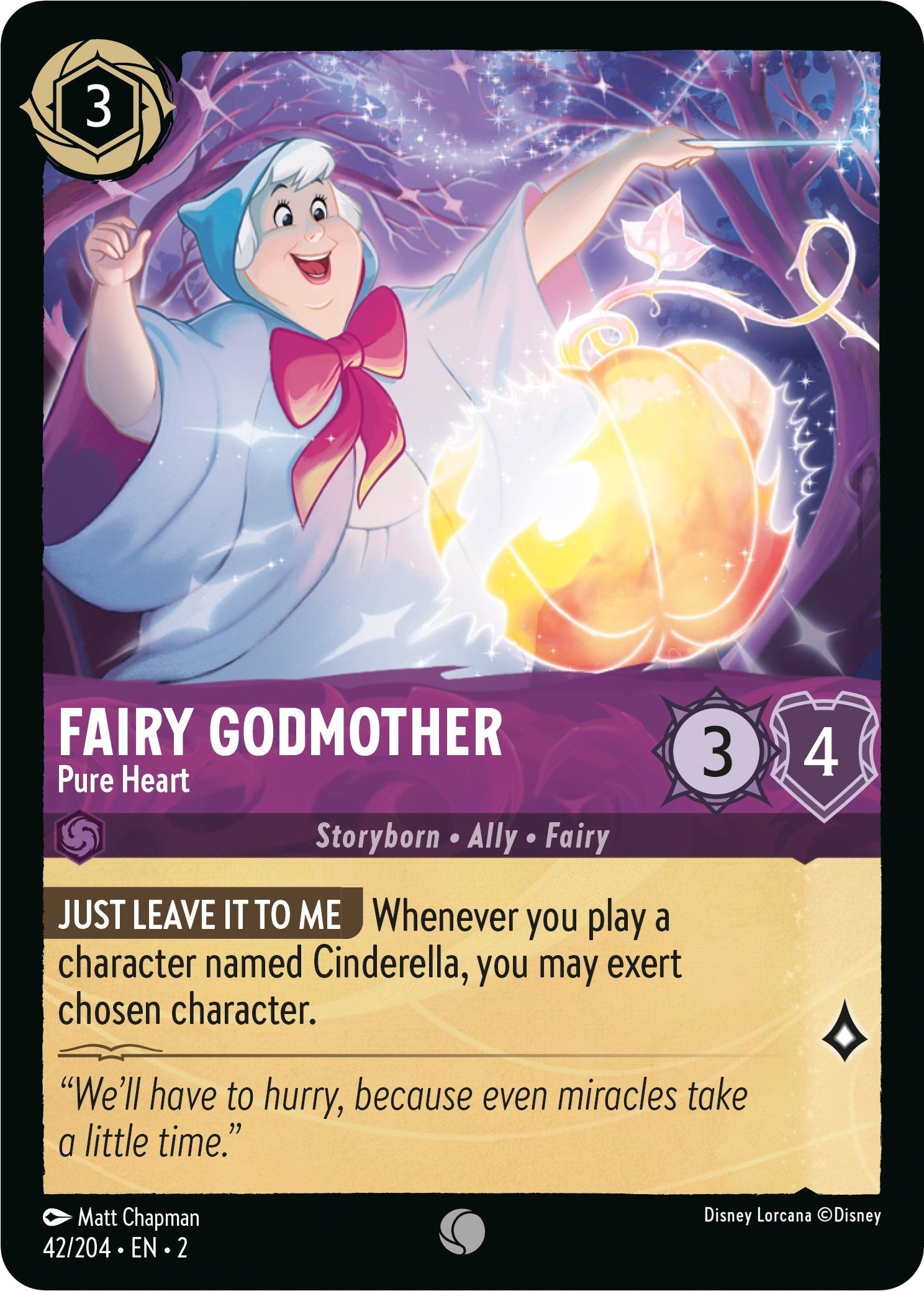 Fairy Godmother - Pure Heart (42/204) - Rise of the Floodborn Cold Foil