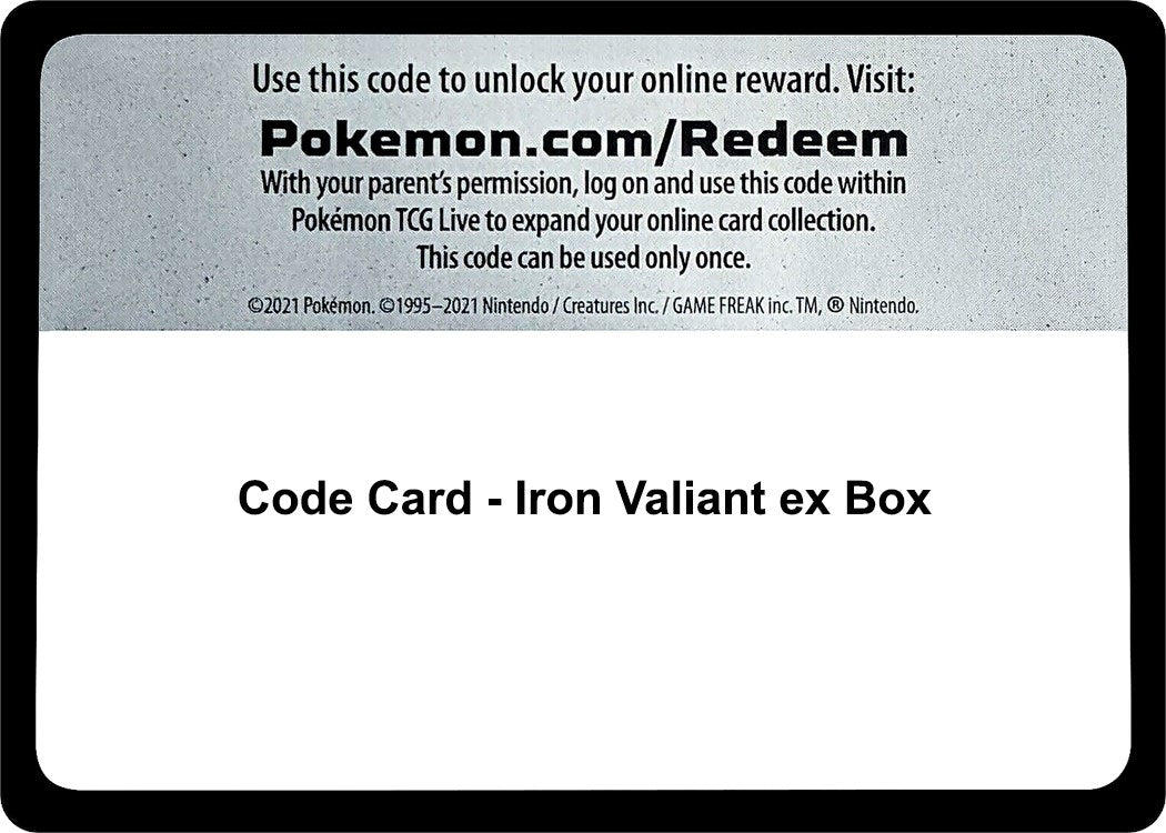 Code Card - Iron Valiant ex Box (Miscellaneous Cards & Products) (MCAP)