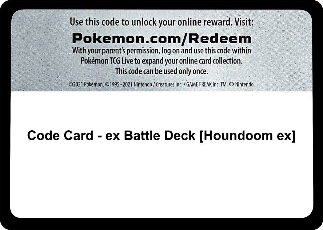 Code Card - ex Battle Deck [Houndoom ex] (Miscellaneous Cards & Products) (MCAP)