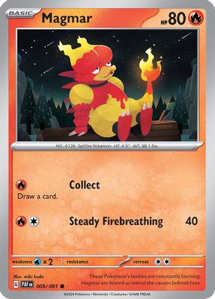 Magmar 009/091 - SV Paldean Fates Reverse Holofoil