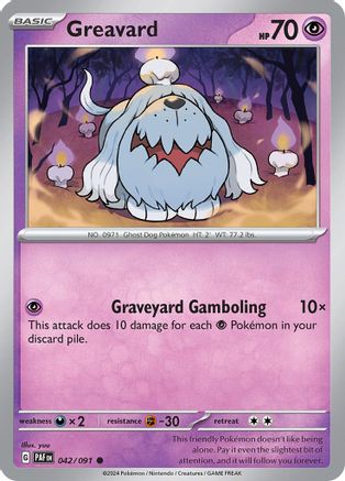 Greavard 042/091 - SV Paldean Fates Reverse Holofoil