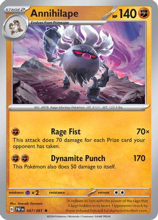 Annihilape 047/091 - SV Paldean Fates Holofoil