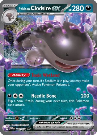 Paldean Clodsire ex 059/091 - SV Paldean Fates Holofoil