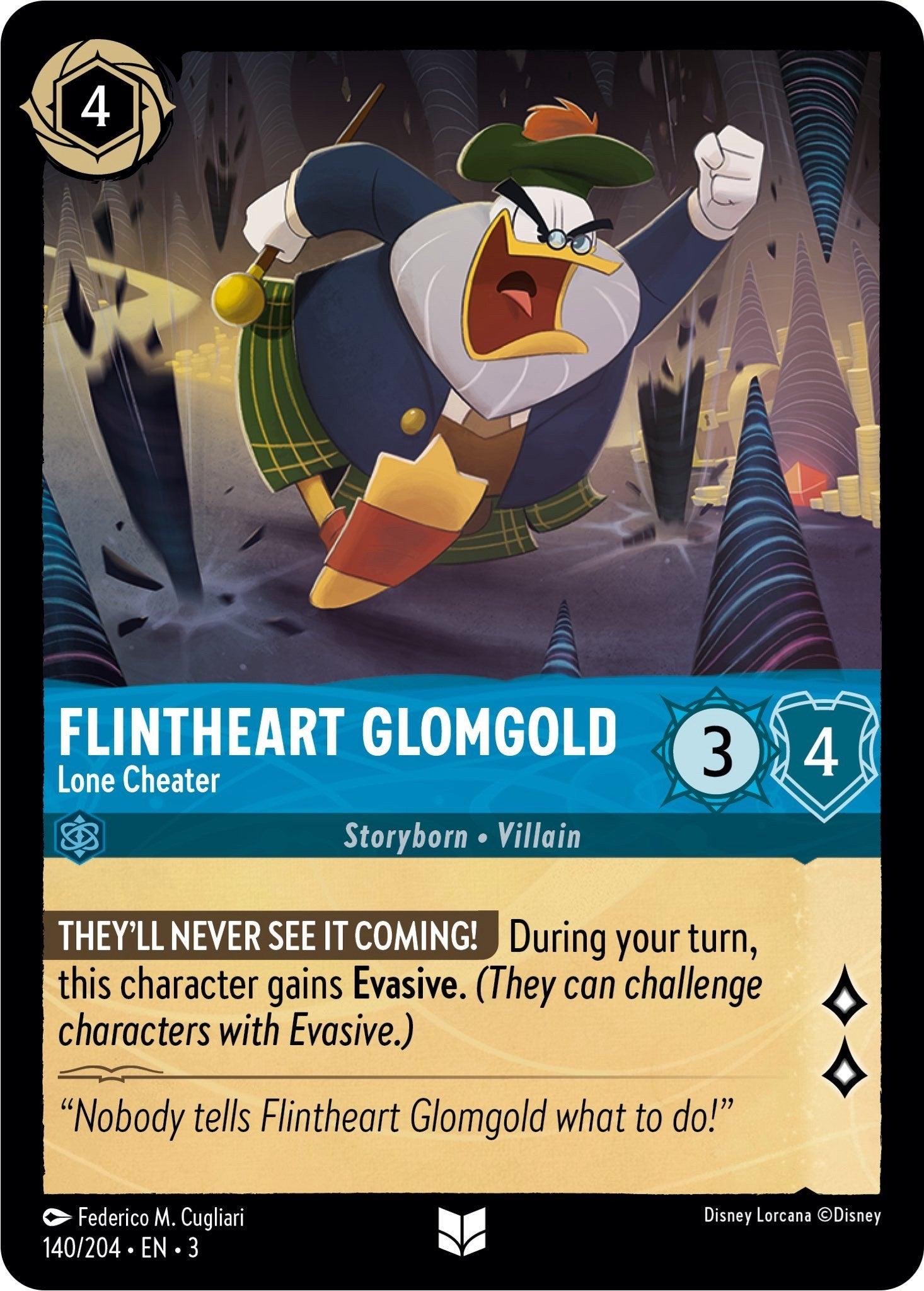 Flintheart Glomgold - Lone Cheater (140/204) - Into the Inklands Cold Foil