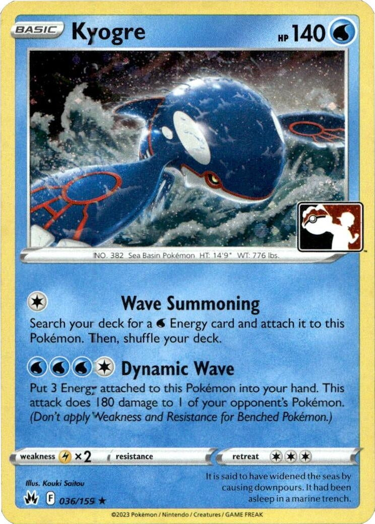Kyogre - 036/159 (Cosmos Holo) (036/159) (Prize Pack Series Cards)