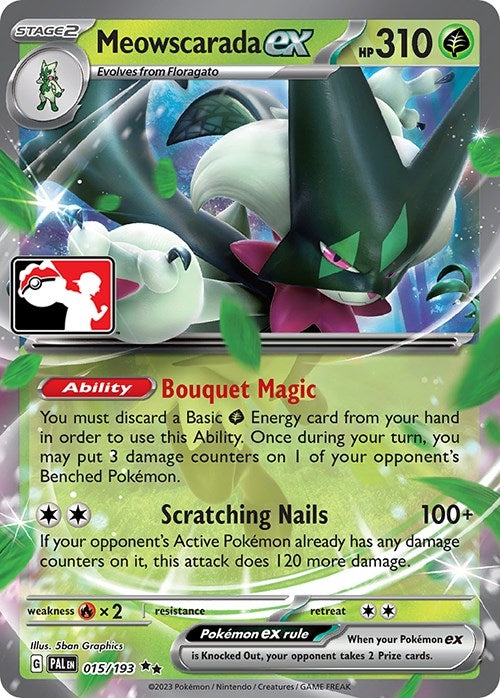 Meowscarada ex (015/193) (Prize Pack Series Cards)
