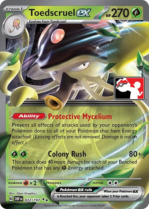 Toedscruel ex (022/197) (Prize Pack Series Cards)
