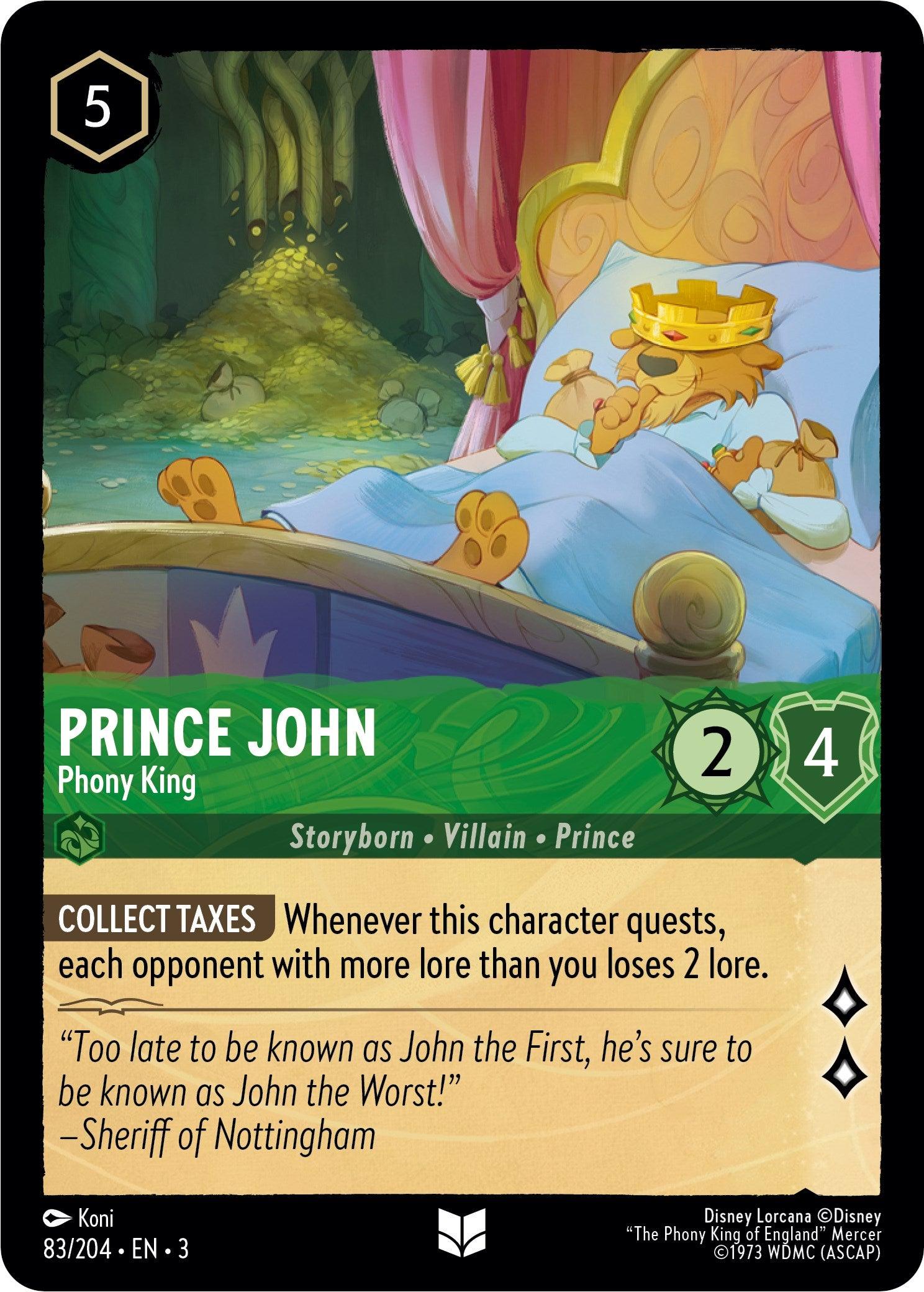 Prince John - Phony King (83/204) - Into the Inklands Cold Foil
