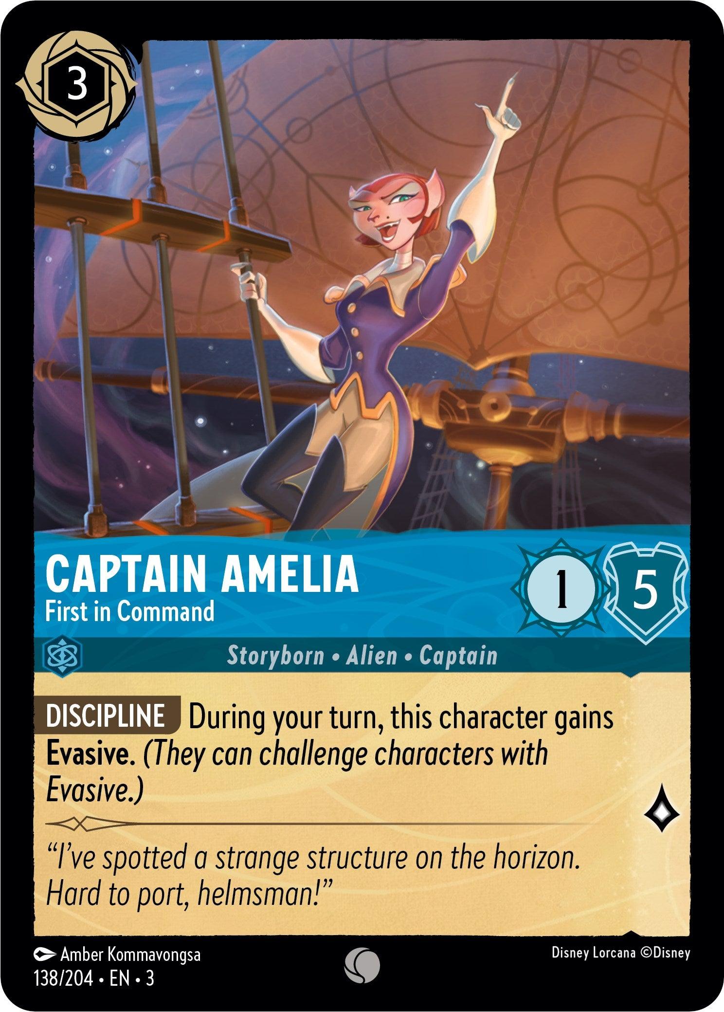 Captain Amelia - First in Command (138/204) - Into the Inklands Cold Foil