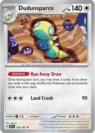 Dudunsparce 129/162 - SV05 Temporal Forces Reverse Holofoil