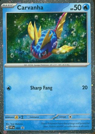 Carvanha 093 - SV Scarlet & Violet Promo Cards Holofoil