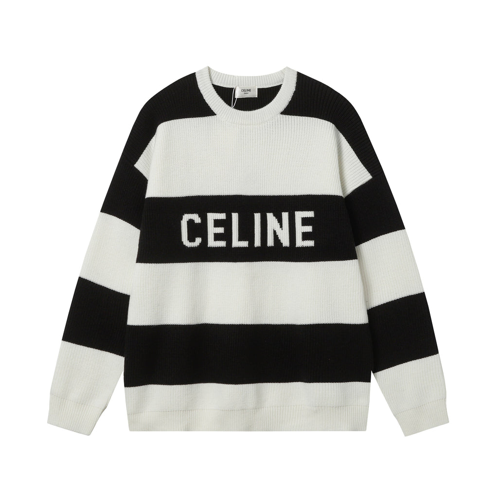 CELINE Large Silhouette Striped Sweater