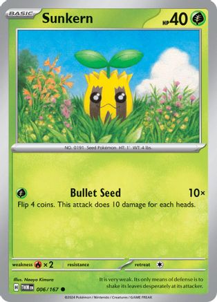Sunkern 006/167 - SV06 Twilight Masquerade Reverse Holofoil