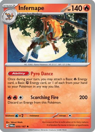 Infernape 033/167 - SV06 Twilight Masquerade Reverse Holofoil