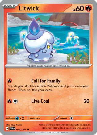 Litwick 036/167 - SV06 Twilight Masquerade Reverse Holofoil