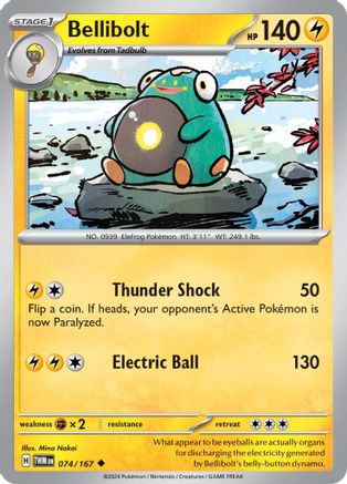 Bellibolt 074/167 - SV06 Twilight Masquerade Reverse Holofoil