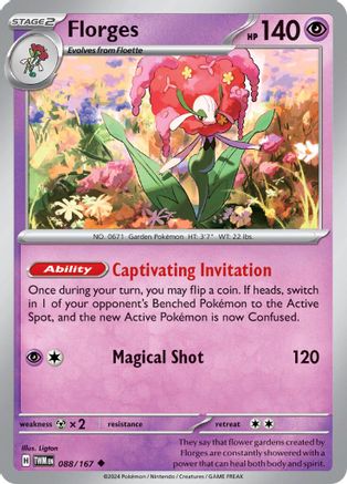 Florges 088/167 - SV06 Twilight Masquerade Reverse Holofoil