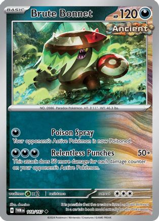 Brute Bonnet 118/167 - SV06 Twilight Masquerade Reverse Holofoil