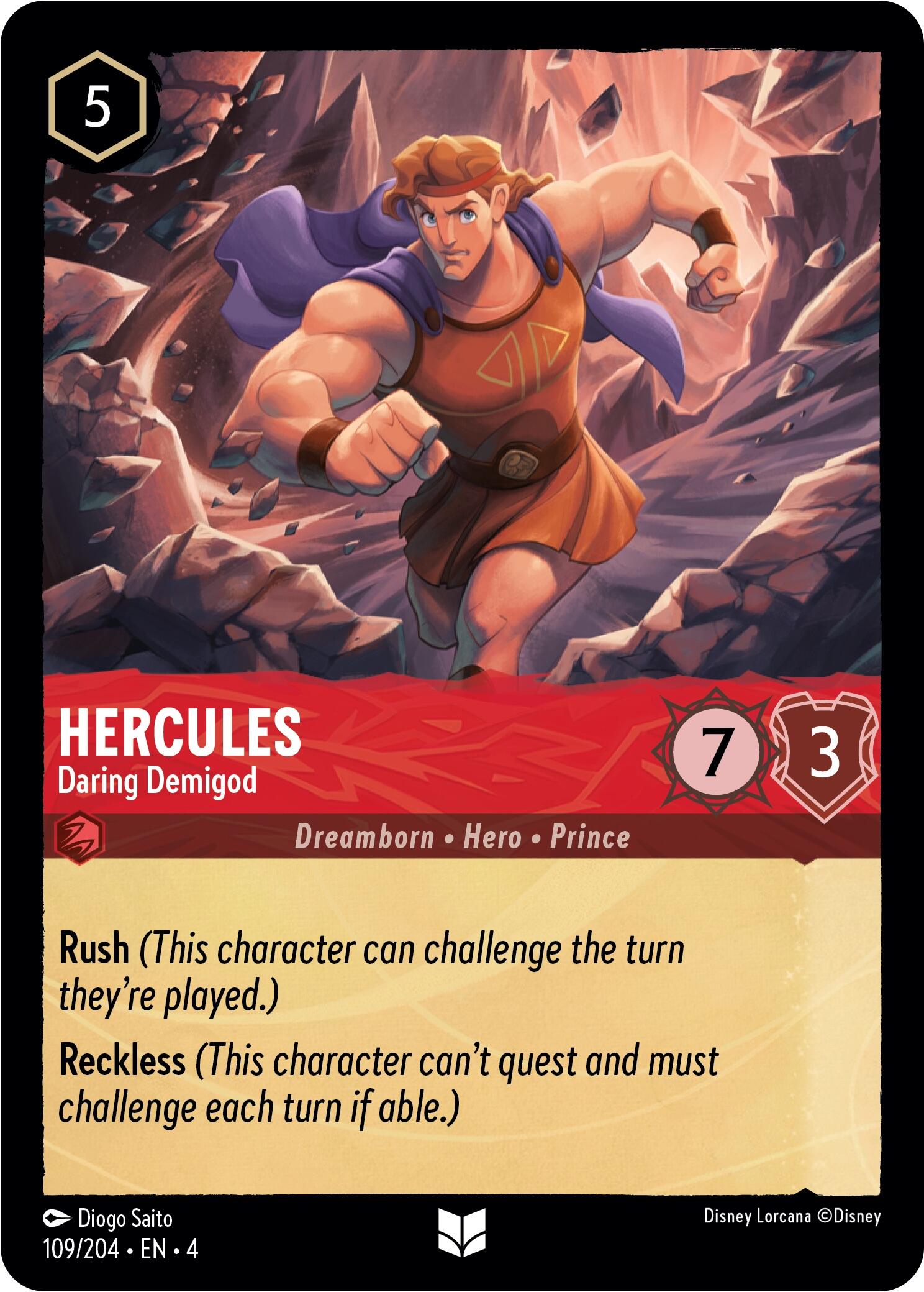 Hercules - Daring Demigod (109/204) - Ursulas Return Cold Foil