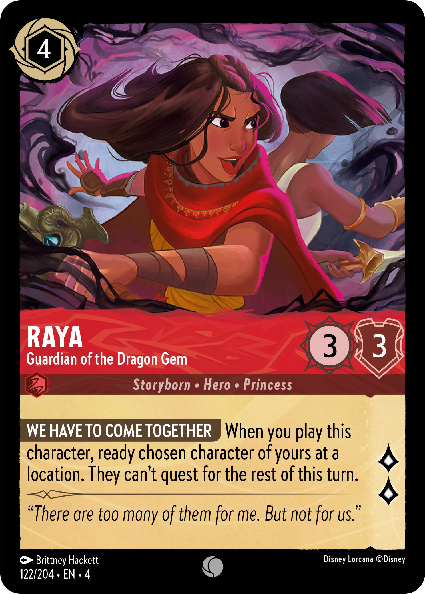 Raya - Guardian of the Dragon Gem (122/204) - Ursulas Return Cold Foil