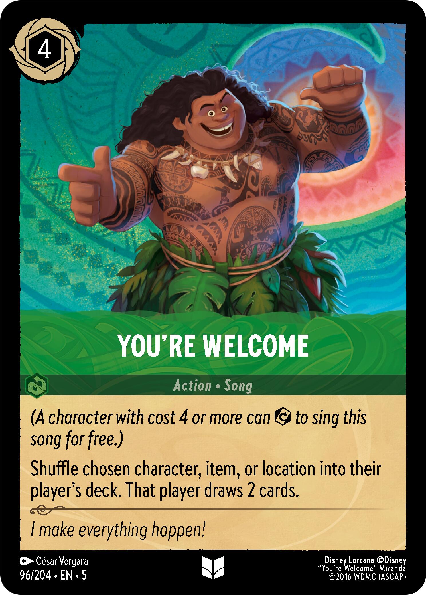 You're Welcome (96/204) - Shimmering Skies Cold Foil
