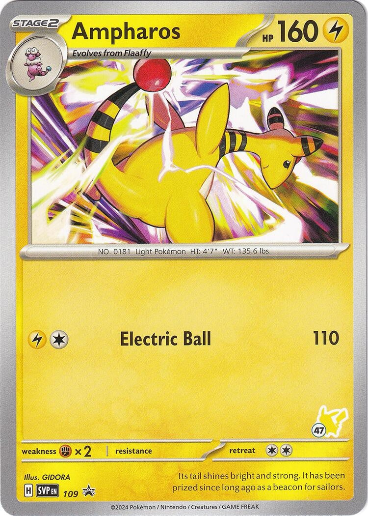 Ampharos - Pikachu 47 (109) (Battle Academy 2024) (BA24)