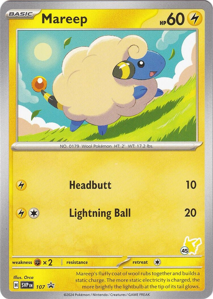 Mareep - Pikachu 45 (107) (Battle Academy 2024) (BA24)