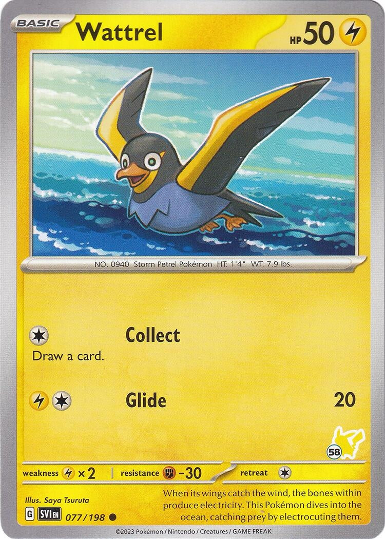 Wattrel - Pikachu 58 (077/193) (Battle Academy 2024) (BA24)