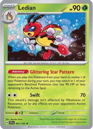 Ledian 003/142 - SV07 Stellar Crown Holofoil