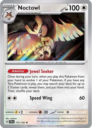 Noctowl 115/142 - SV07 Stellar Crown Holofoil
