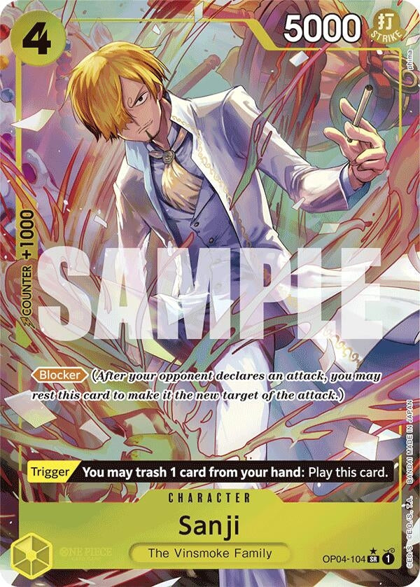 Sanji (OP04-104) (Alternate Art) (OP04-104) (Premium Booster -The Best-) (PRB-01)