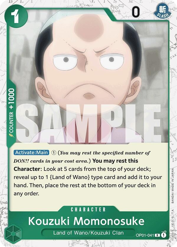 Kouzuki Momonosuke (Jolly Roger Foil) (OP01-041) (Premium Booster -The Best-) (PRB-01)