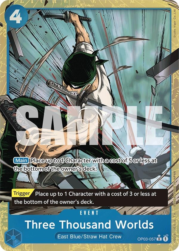 Three Thousand Worlds (Alternate Art) (OP03-057) (Premium Booster -The Best-) (PRB-01)